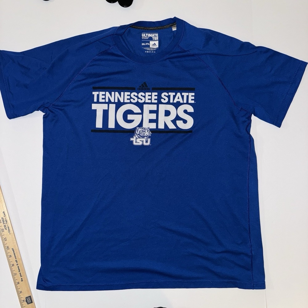 Men's XXL adidas Tennessee State Tigers TSU Ultimate Tee Shirt Blue - Picture 1 of 3